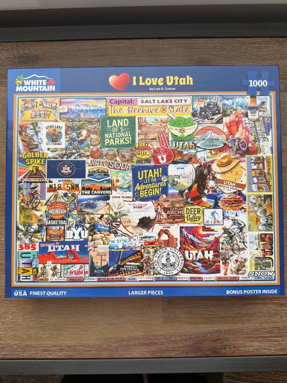 White Mountain Jigsaw Puzzle - I Love Utah - 1000pcs